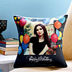 Personalised Birthday Balloons Cushion