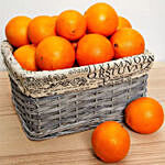 Wooden Basket Of Oranges 5 kgs