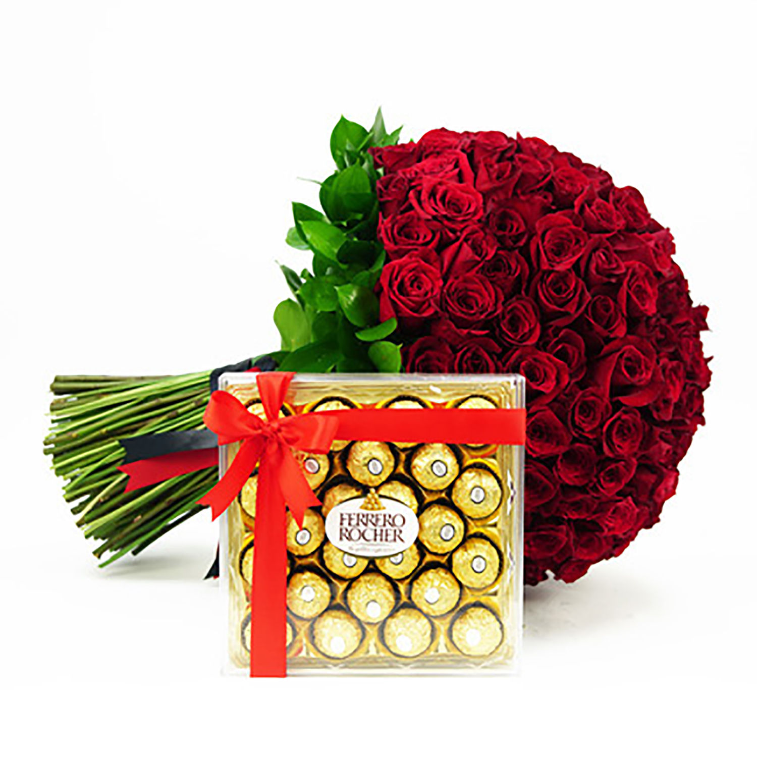 150 Red Roses Posy N Ferrero Rocher Delivery in Singapore - FNP SG