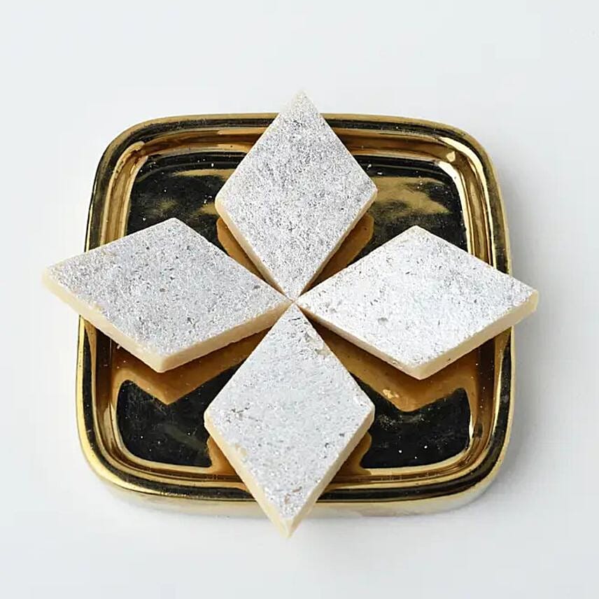 Divine Harmony Shiva and Krishna Rakhi Set with Kaju Katli