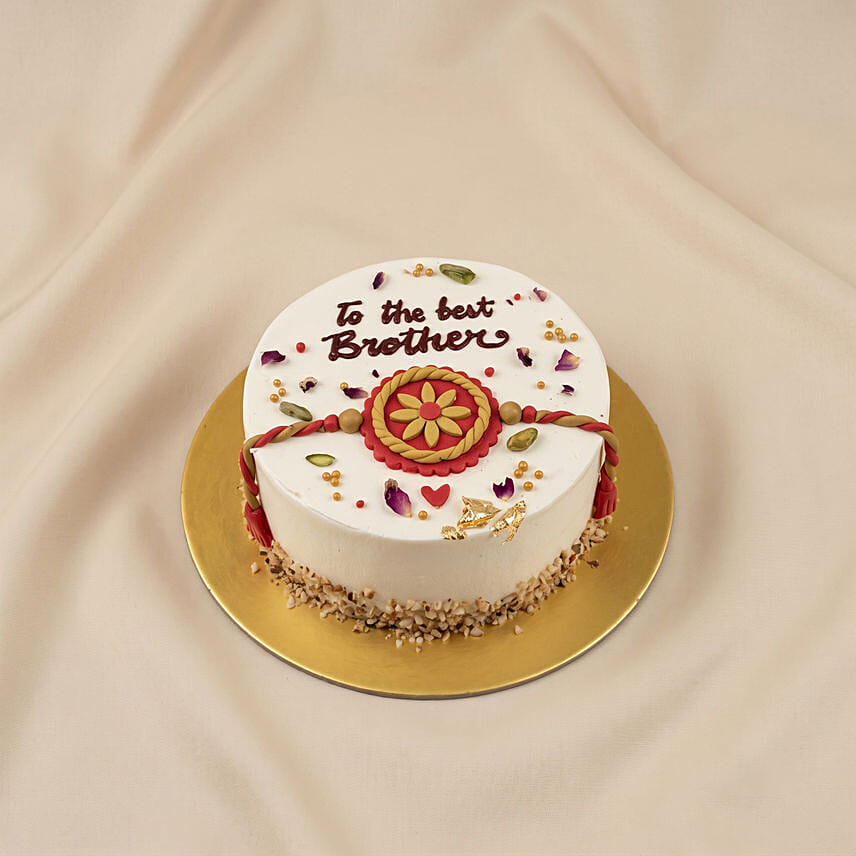 Ganesha Idol, Rakhi and Eggless Chocolate Fudge Cake