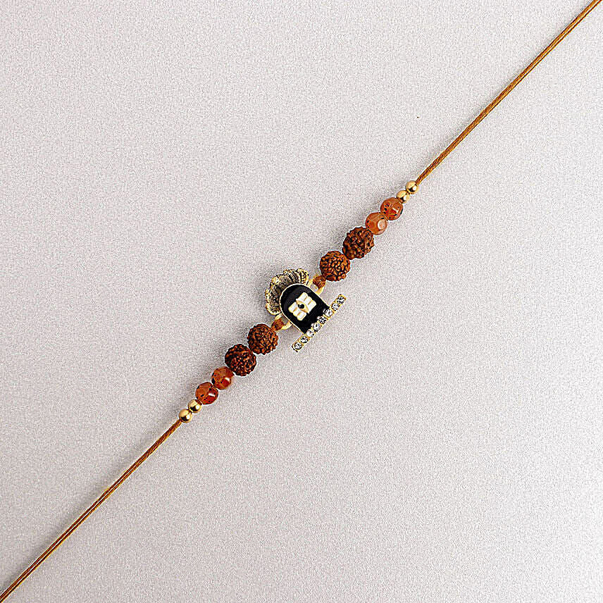 Ganesha Idol with Devotional Shiva Rakhi Gift Set