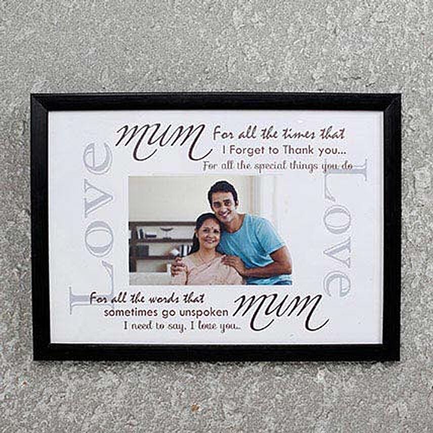 Personalized Frame For Mom Black