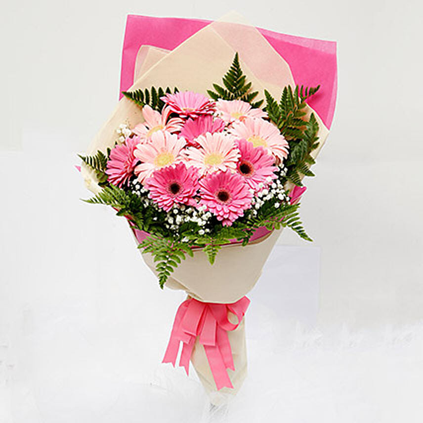 Beautiful Pink Gerbera Bouquet