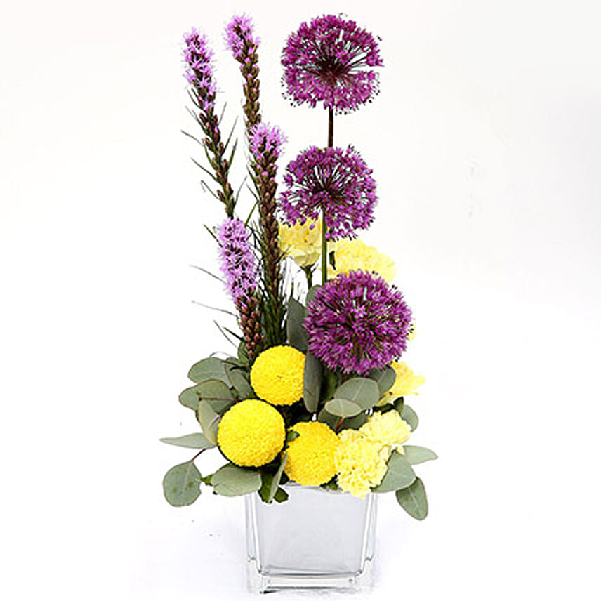 Bright Carnations and Laitris Floral Arrangement