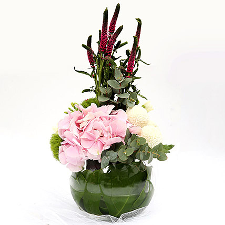 Hydrangea and Veronicas Exotic Flower Arrangement