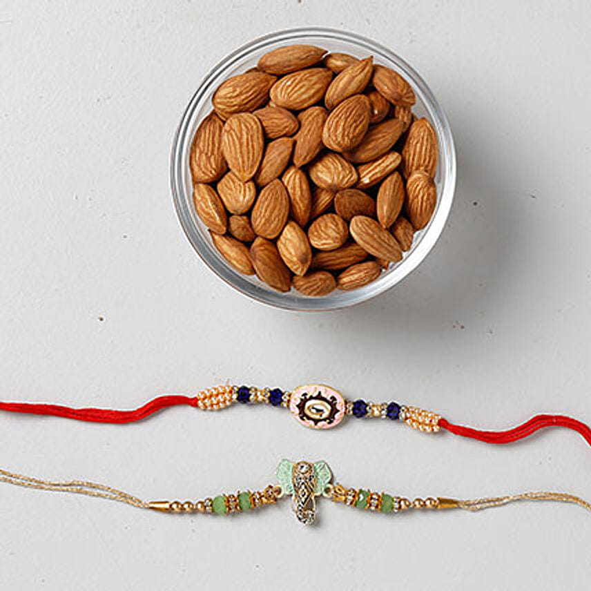 Crunchy Almonds With Colorful Rakhis