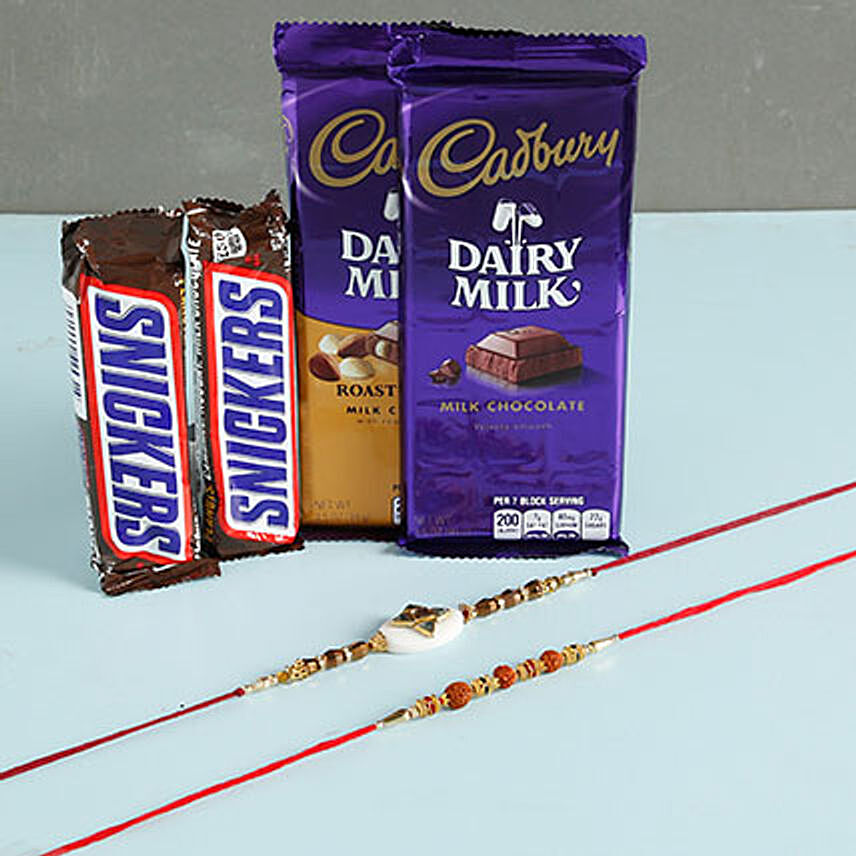 Designer Rakhis With Snickers And Cadbury