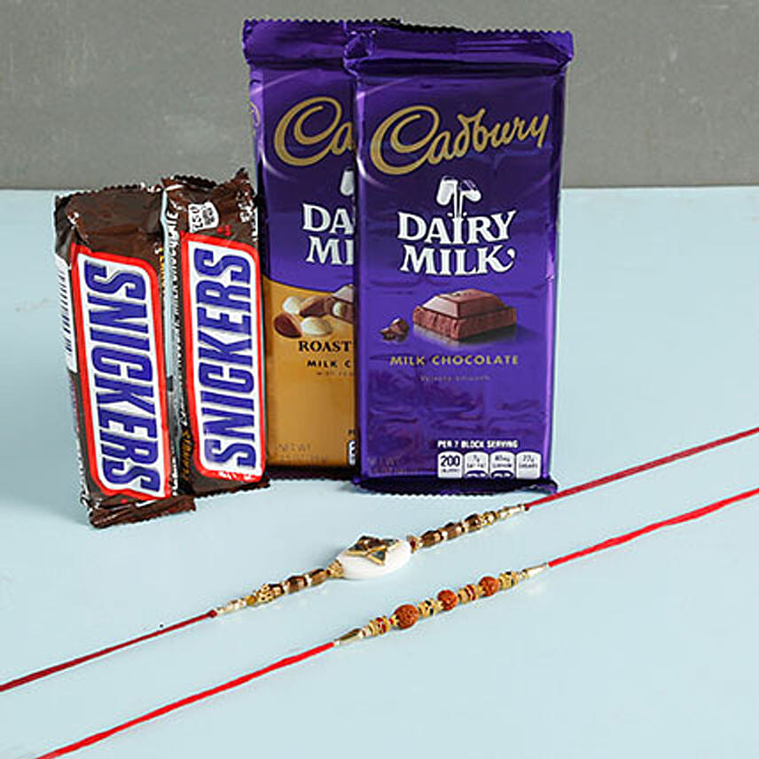 Designer Rakhis With Snickers And Cadbury