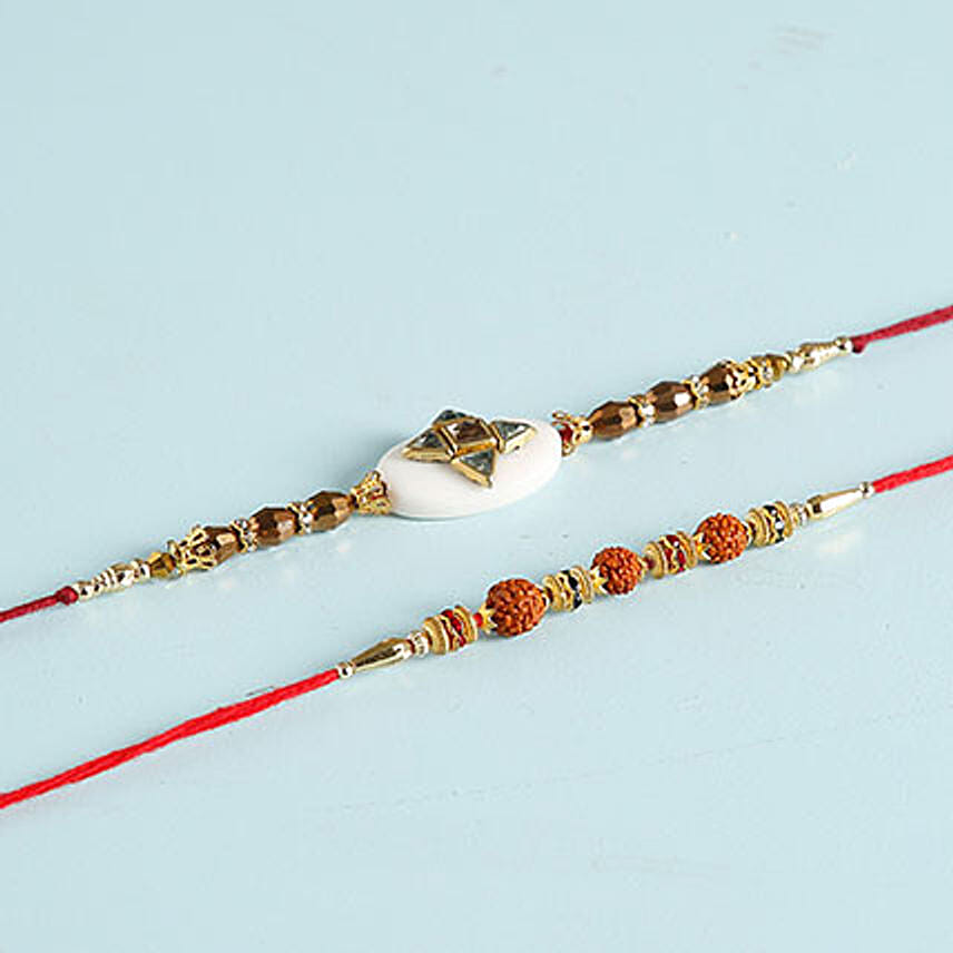 Exquisite Set of 2 Designer Rakhis