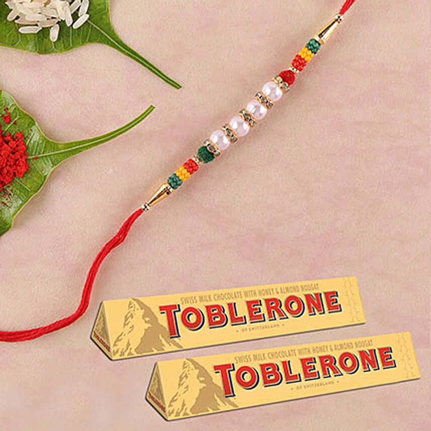 Pearl Rakhi And Toblerone Combo