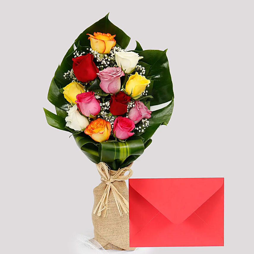 Flamboyant Roses and Greeting Card