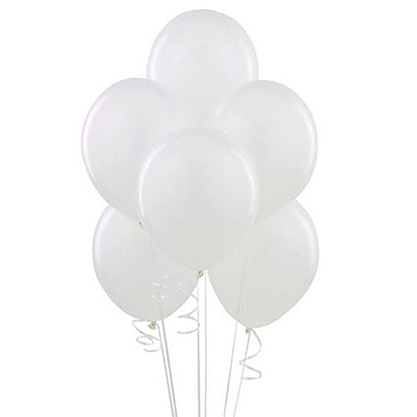 White Helium Balloons