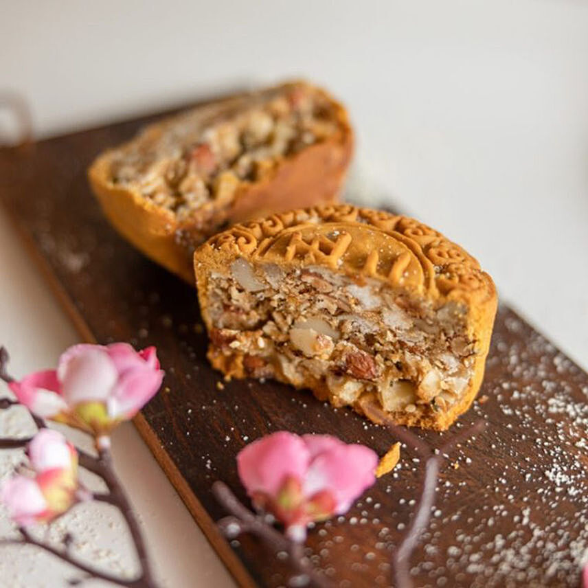 White Lotus and Mixed Nuts Moon Cake
