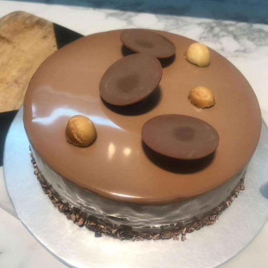 Hazelnut Dark Chocolate Mousse Cake 6 Inches