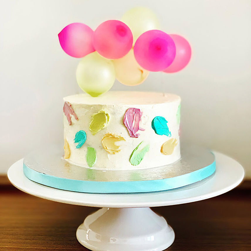 Colorful Balloons Coffee Cake 8 inches