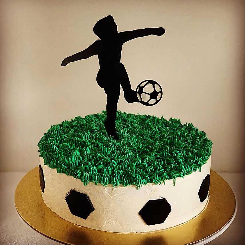 Football Themed Vanilla Cake 8 inches