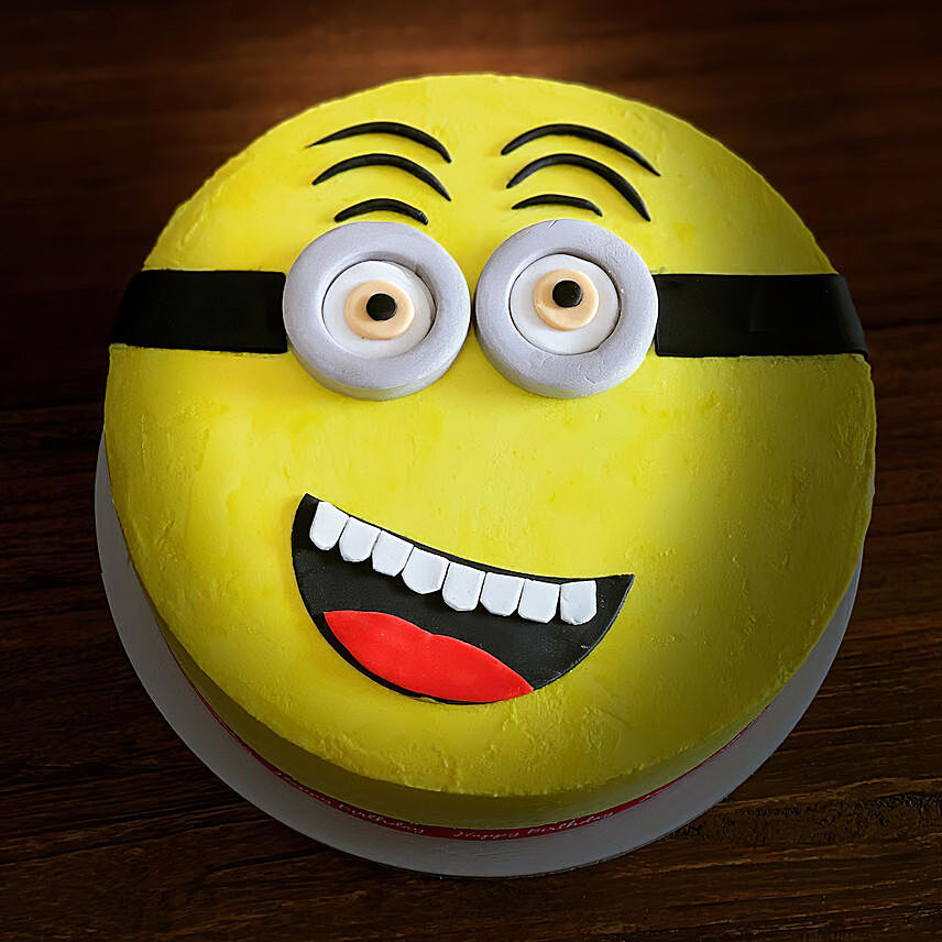 Minion Themed Coffee Cake 8 inches Eggless