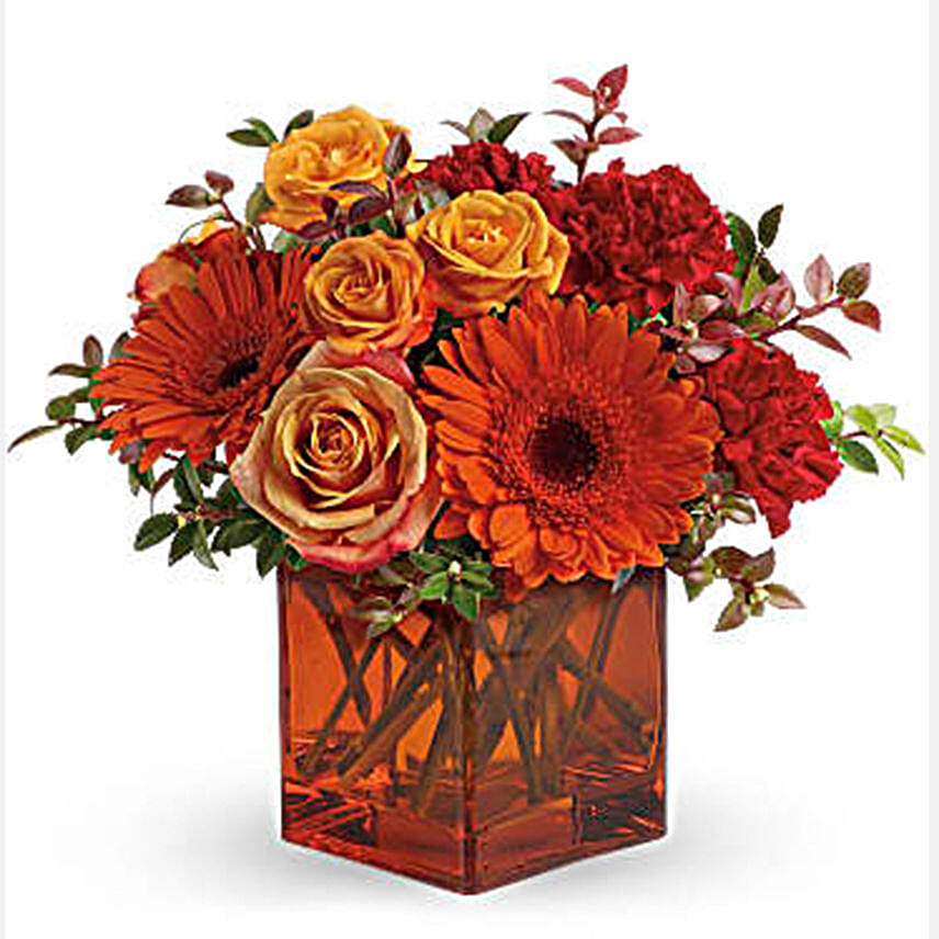 Ornamental Orange Floral Arrangement