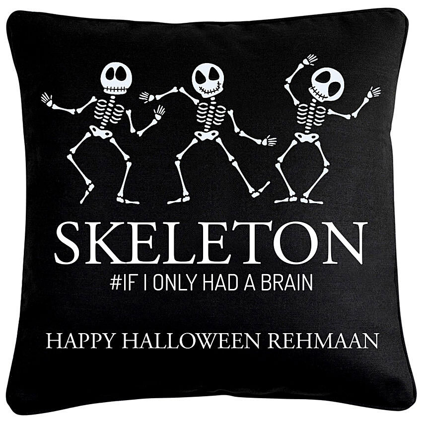 Skelton Halloween Wishes Cushion