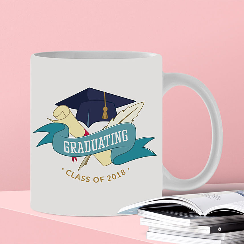 Graduating White Printed Mug