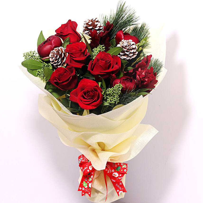 All Red Xmas Bouquet