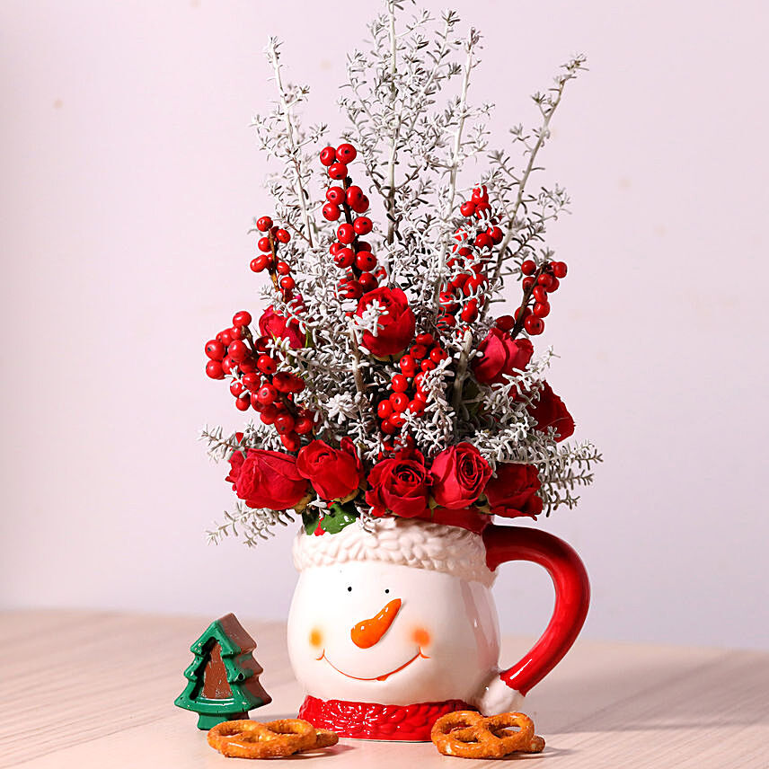 Ceramic Mug Flower Arrangement