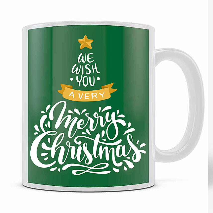 Xmas Greetings Green Mug