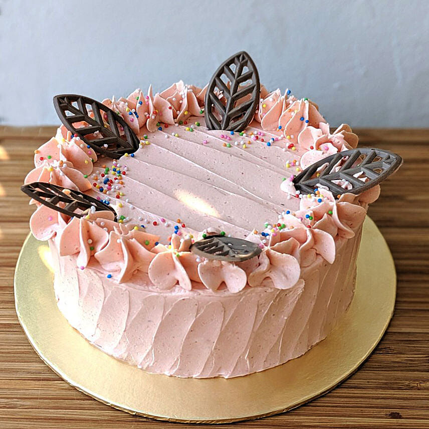 Strawberry Vanilla Vegan Cake- 8 Inches