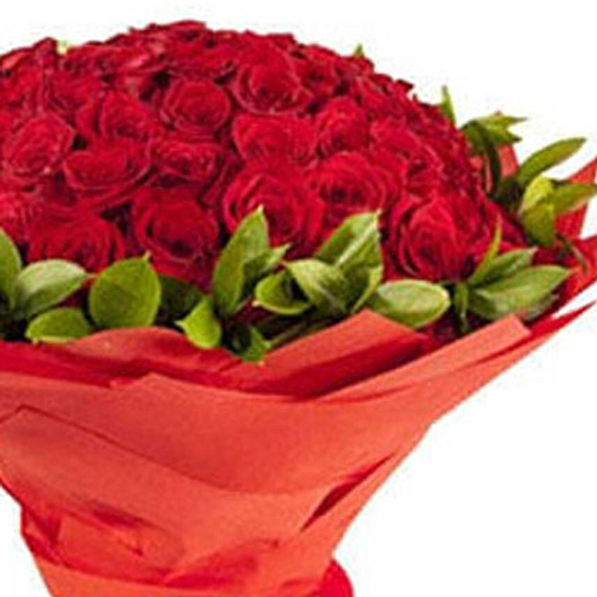 Elegant Bunch Of 50 Roses Delivery in Singapore - FNP SG