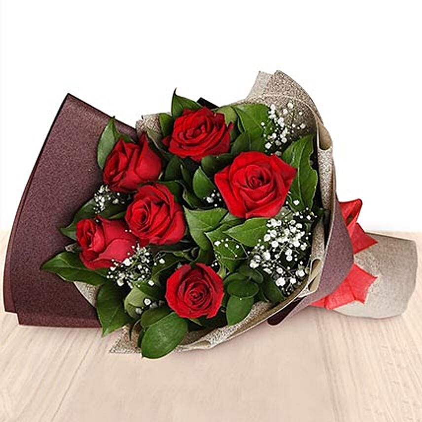 Romantic Red Roses Bouquet with Brown Teddy Delivery in Singapore - FNP SG