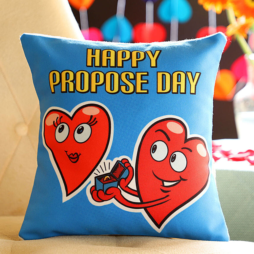 Proposing Hearts Cushion