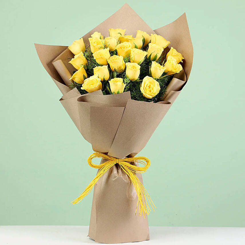 Exotic Yellow Roses Bouquet