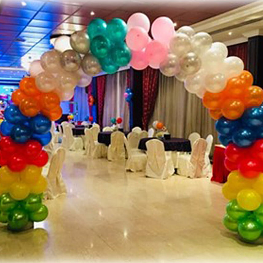 Multi Coloured Balloon Arch