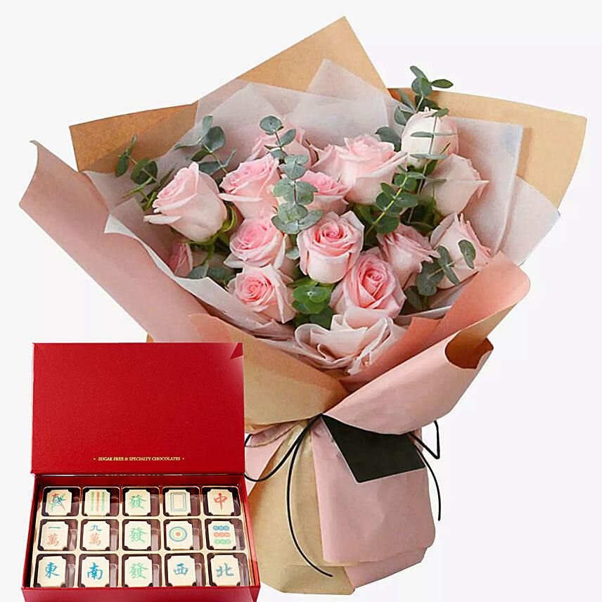 Pink Roses & Mahjong Chocolate Bar