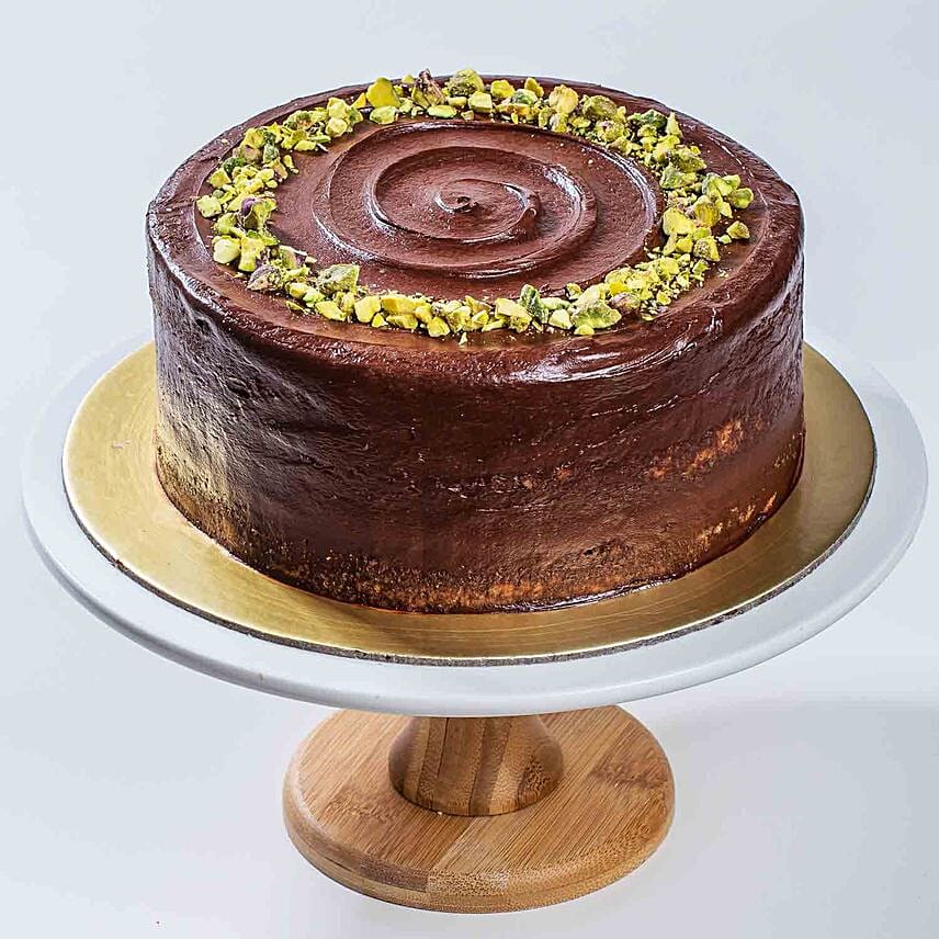 Dark Chocolate Pistachio Cake 8 inches