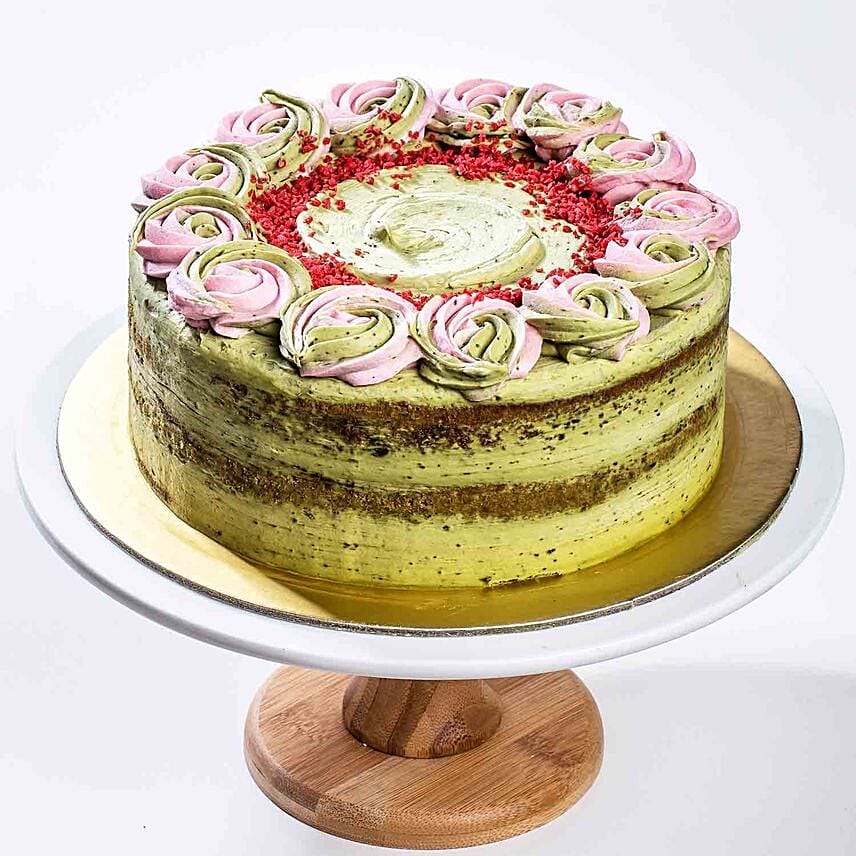 Matcha Balsamic Strawberry Cake 8 inches