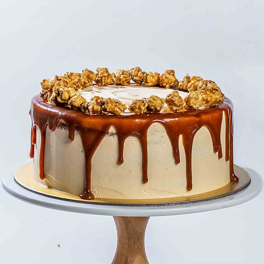 Salted Caramel Popcorn Cake 8 inches