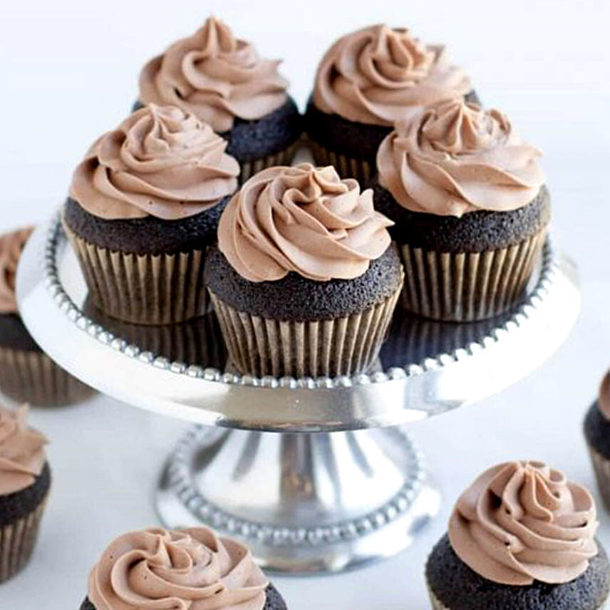 Double Chocolate Banana Cupcakes- 12 Pcs