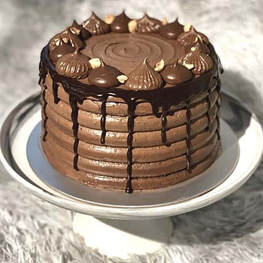 Decadent Nutella Vanilla Cake- 7 inches