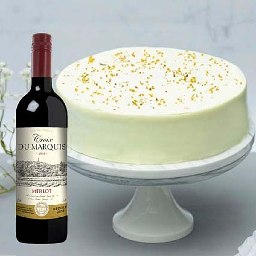 Osmanthus Cake & De Luze Merlot Wine