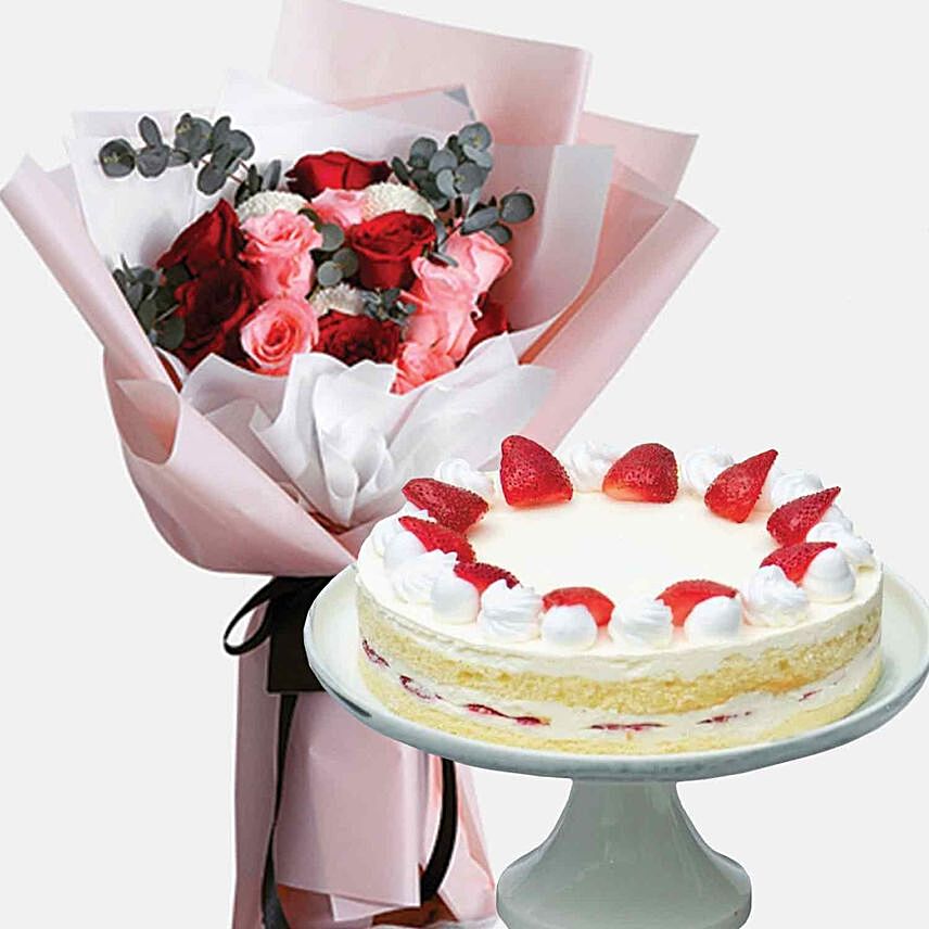 Delightful Roses & Strawberry Shortcake