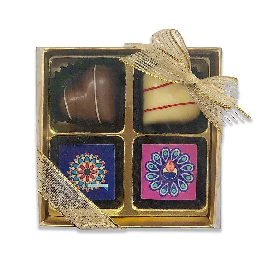 Designer Diwali Chocolate Box- 4 Pcs