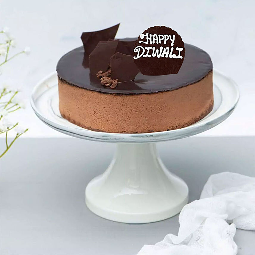 Happy Diwali Irresistible Crunchy Chocolate Cake