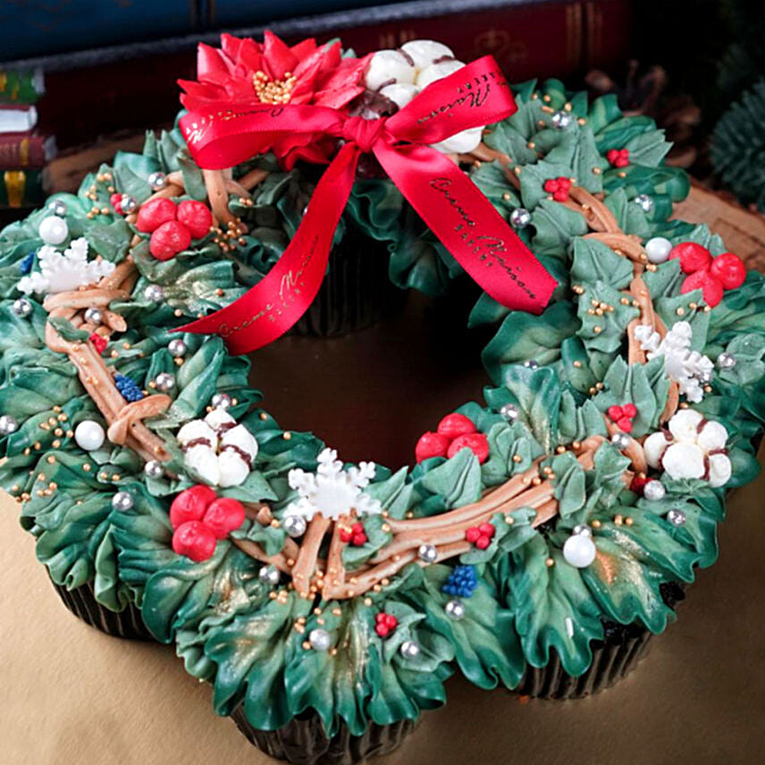 Noel Christmas Wreath Cupcake Set