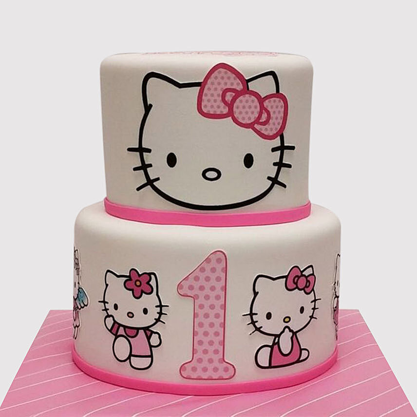 2 Tier Hello Kitty Butterscotch Cake