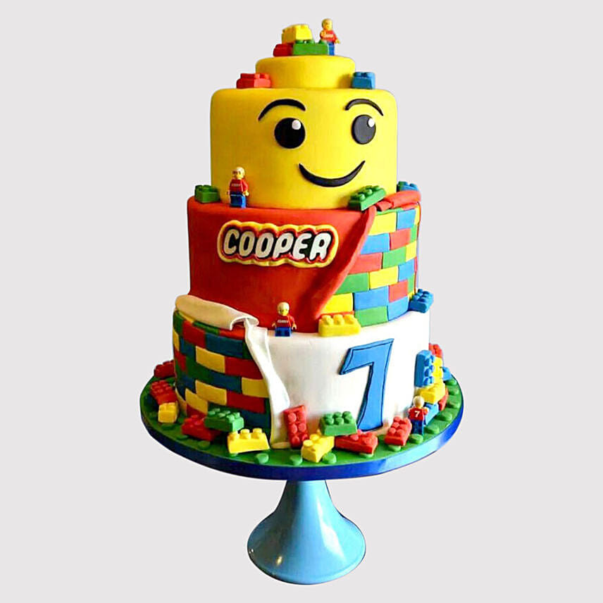 3 Tier Lego Vanilla Cake