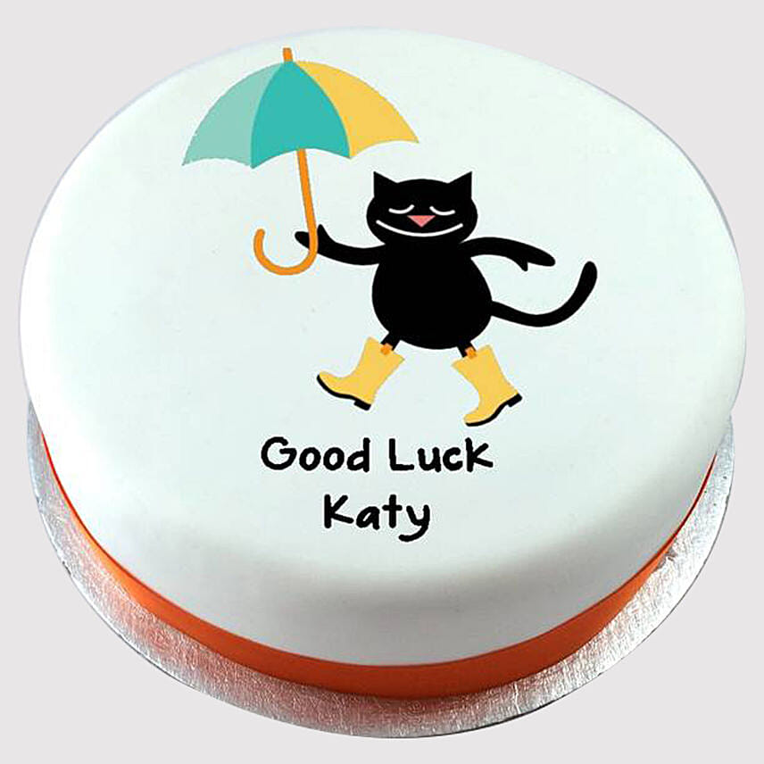 Adorable Good Luck Vanilla Cake