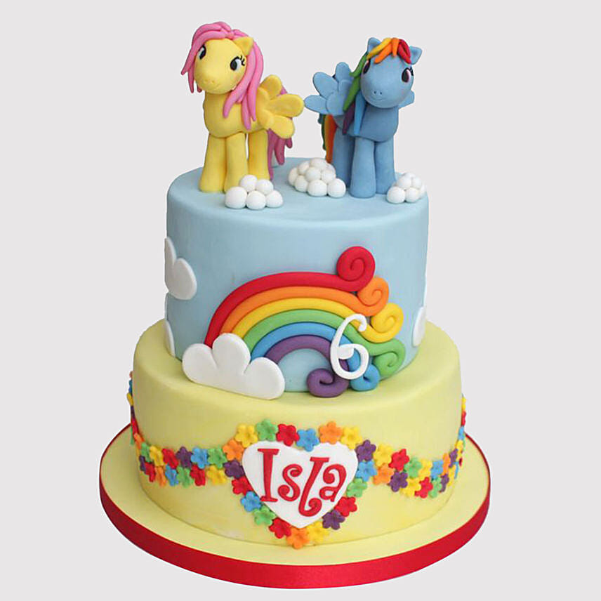 Adorable My Little Pony Theme Truffle Cake