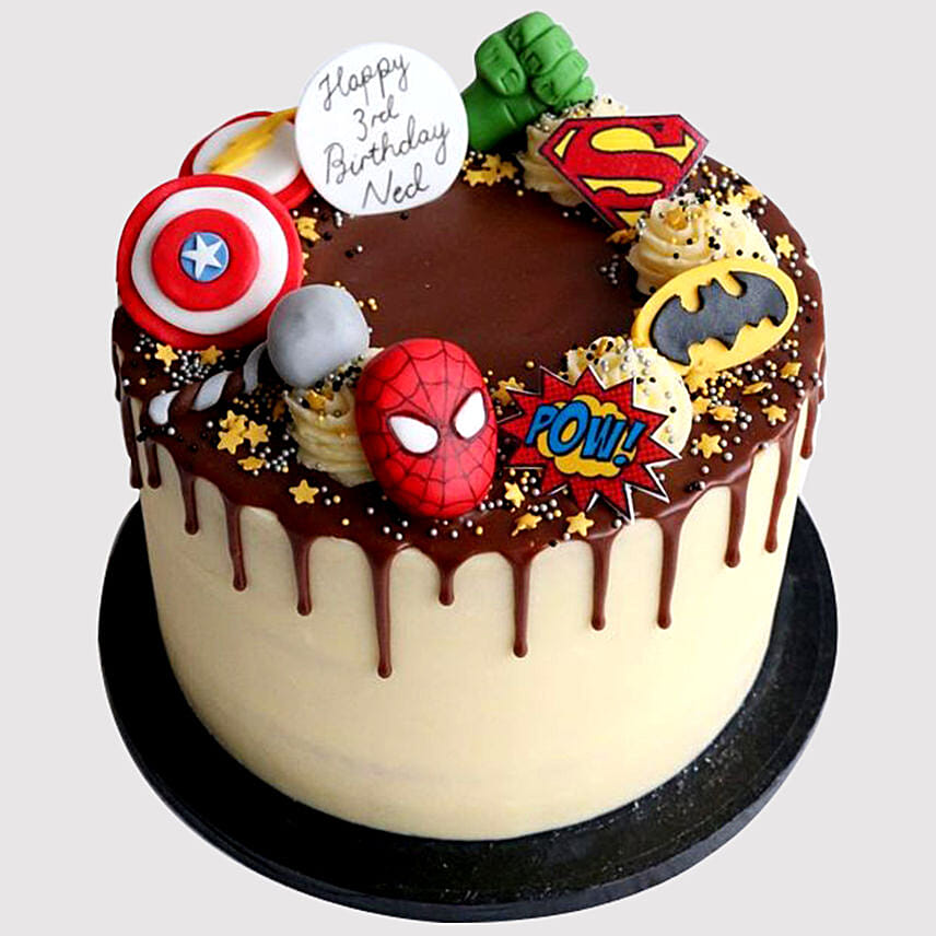 Avengers Birthday Black Forest Cake